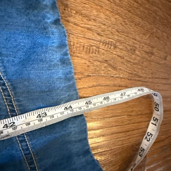 Anthropologie Pilcro NWT denim puff sleeve aline dress size 6/xs - Picture 9 of 16